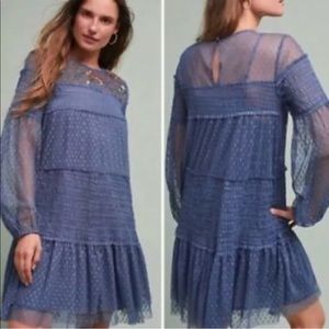 Maeve Samara Embroidered Mesh Dress